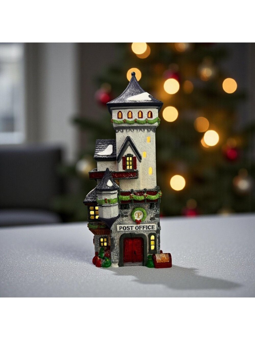 Dept 56 Post Office North Pole Village Lighted Christmas Decoration - 1992